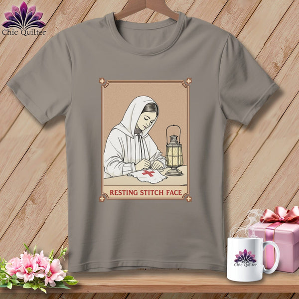 MyDesigns Physical Item S / Sandstone Florence Needle-Gale - Resting Stitch Face ~ Premium Tee