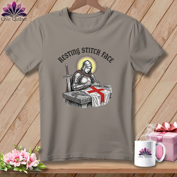 MyDesigns Physical Item S / Sandstone Joan of Sew - Resting Stitch Face ~ Premium Tee