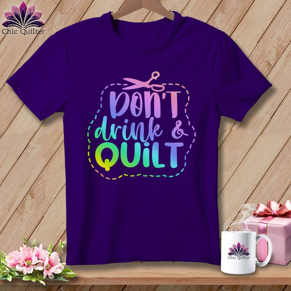 MyDesigns Physical Item S / Team Purple Don't Drink and Quilt ~ Relaxed Fit Tee
