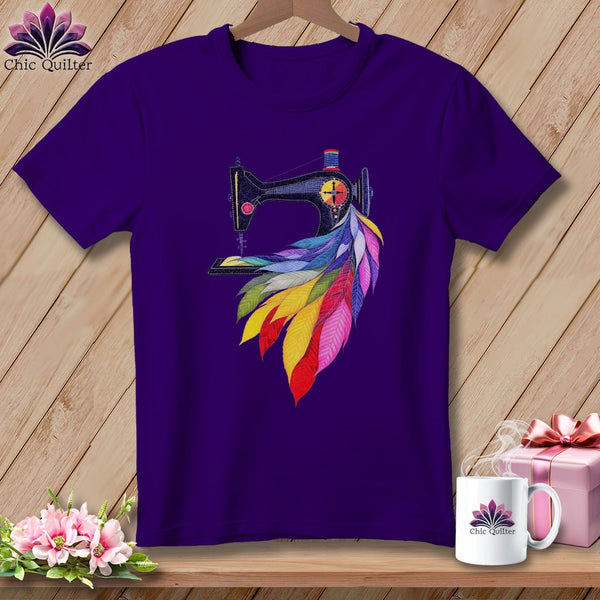 MyDesigns Physical Item S / Team Purple Feathered Rainbow ~ Relaxed Fit Tee