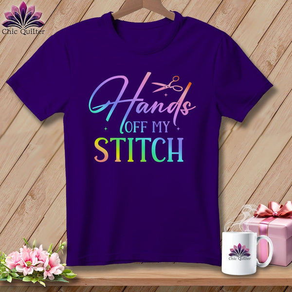 MyDesigns Physical Item S / Team Purple Hands Off My Stitch ~ Relaxed Fit Tee