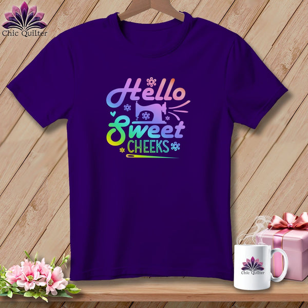 MyDesigns Physical Item S / Team Purple Hello Sweet Cheeks ~ Relaxed Fit Tee