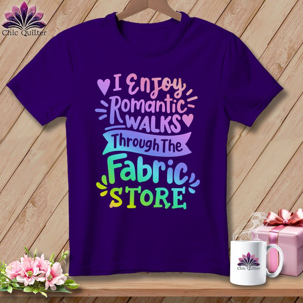 MyDesigns Physical Item S / Team Purple I Enjoy Romantic Walks Through the Fabric Store ~ Relaxed Fit Tee