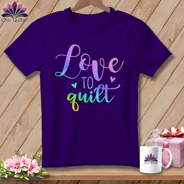 MyDesigns Physical Item S / Team Purple Love To Quilt ~ Relaxed Fit Tee