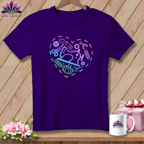 MyDesigns Physical Item S / Team Purple Quilting Heart ~ Relaxed Fit Tee