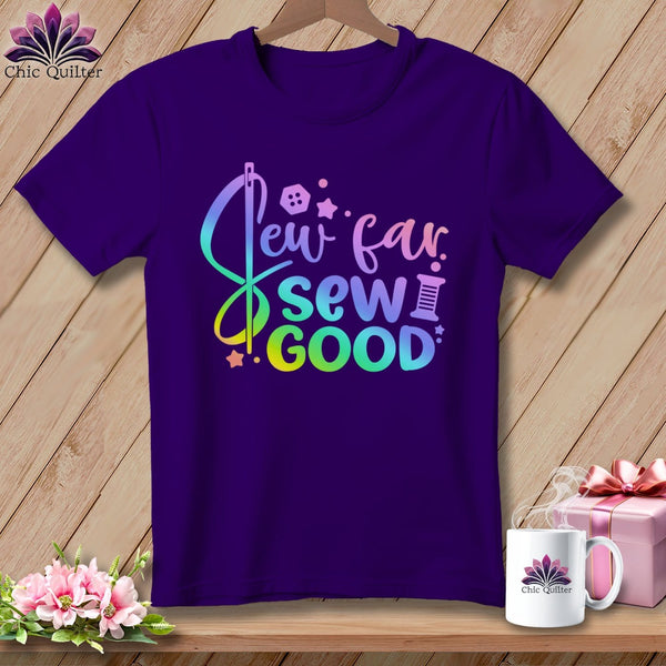 MyDesigns Physical Item S / Team Purple Sew Far Sew Good ~ Relaxed Fit Tee