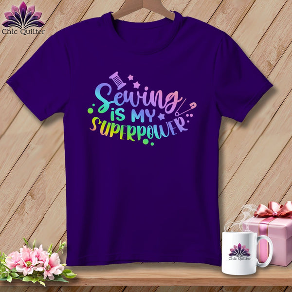 MyDesigns Physical Item S / Team Purple Sewing is My SuperPower ~ Relaxed Fit Tee