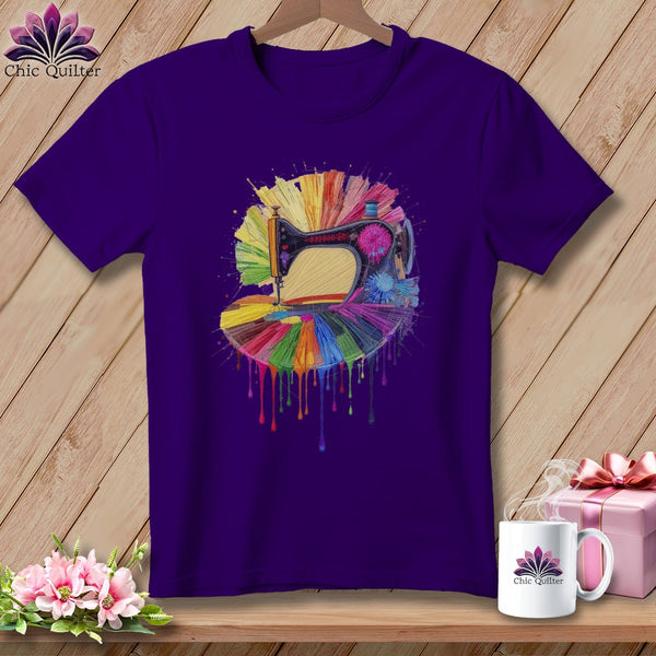 MyDesigns Physical Item S / Team Purple Splahsed Stitches ~ Relaxed Fit Tee