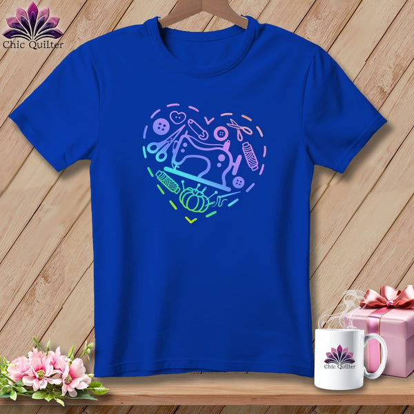 MyDesigns Physical Item S / True Royal Quilting Heart ~ Relaxed Fit Tee