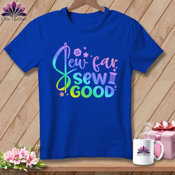 MyDesigns Physical Item S / True Royal Sew Far Sew Good ~ Relaxed Fit Tee