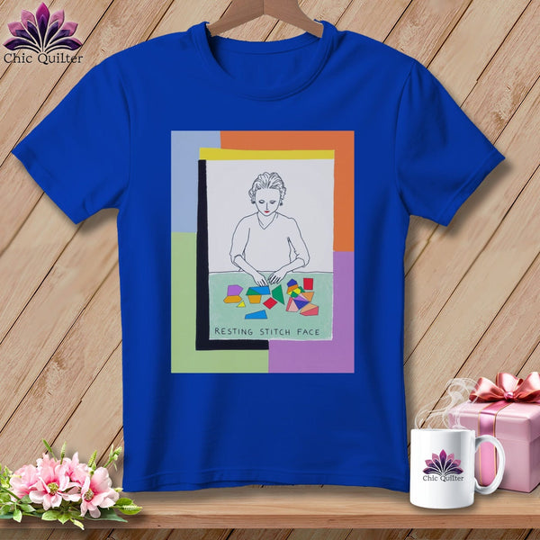 MyDesigns Physical Item S / True Royal Sew-Nia Delaunay - Resting Stitch Face ~ Relaxed Fit Tee