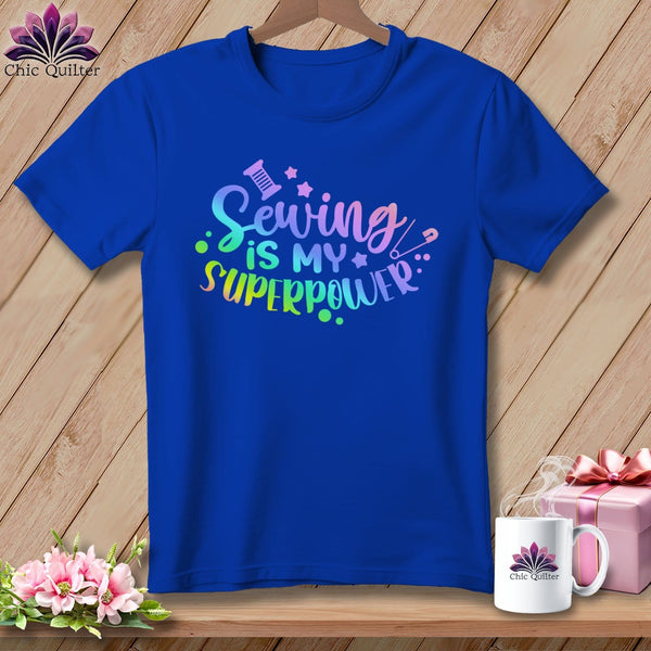 MyDesigns Physical Item S / True Royal Sewing is My SuperPower ~ Relaxed Fit Tee