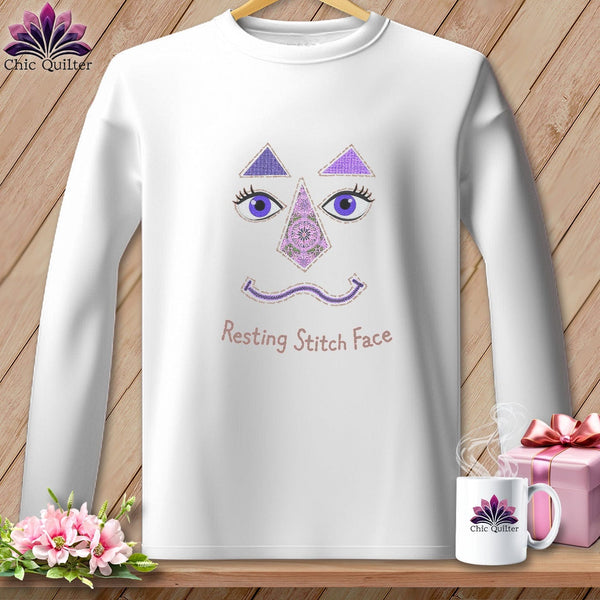 MyDesigns Physical Item S / White All Tied Up - Resting Stitch Face ~ Long Sleeve Tee