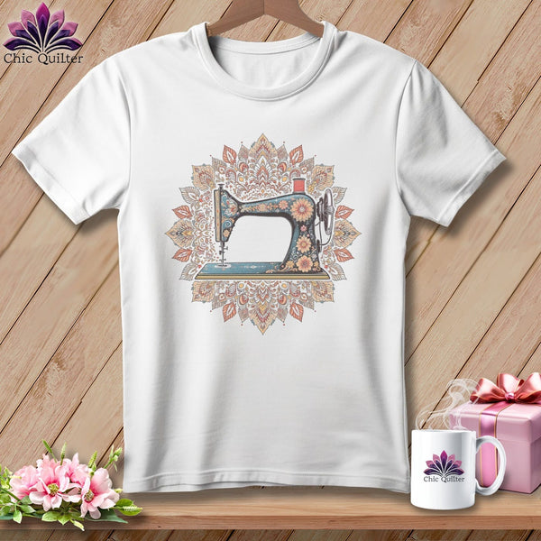 MyDesigns Physical Item S / White Boho Stitches ~ Relaxed Fit Tee