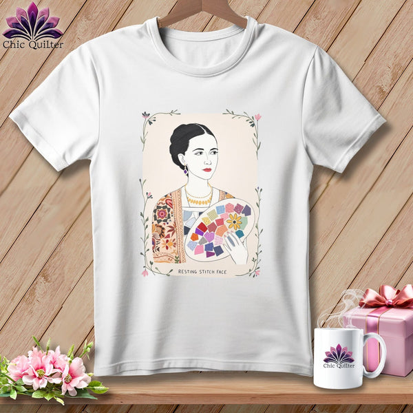 MyDesigns Physical Item S / White Georgia O-Sew - Resting Stitch Face ~ Premium Tee