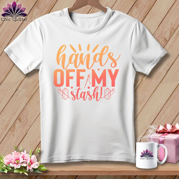 MyDesigns Physical Item S / White Hands Off My Stash ~ Relaxed Fit Tee