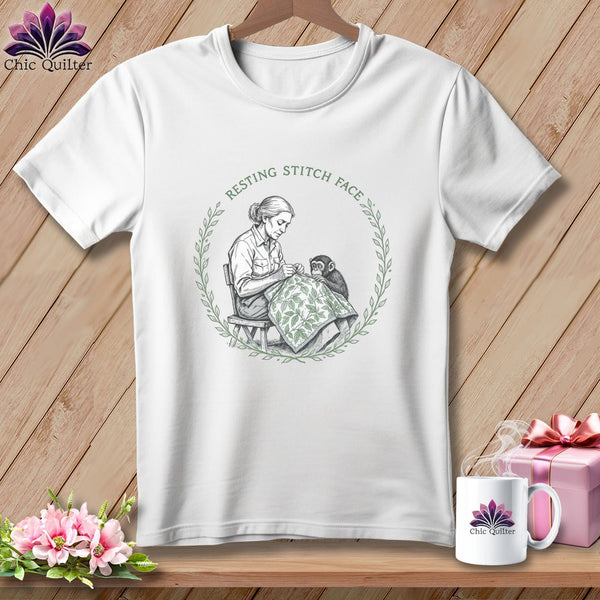 MyDesigns Physical Item S / White Jane Good-stitch - Resting Stitch Face ~ Premium Tee
