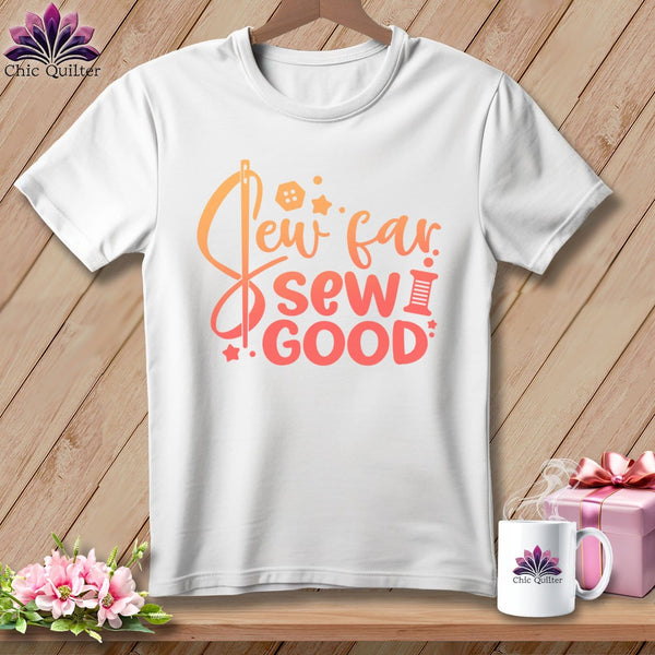 MyDesigns Physical Item S / White Sew Far Sew Good ~ Relaxed Fit Tee