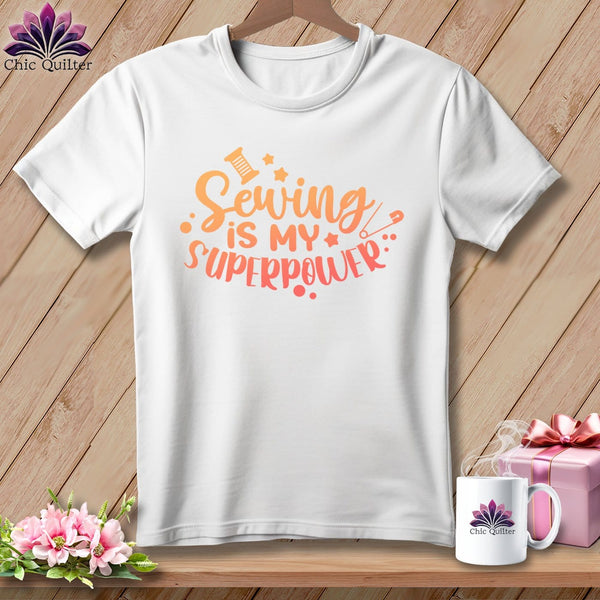 MyDesigns Physical Item S / White Sewing is My SuperPower ~ Relaxed Fit Tee