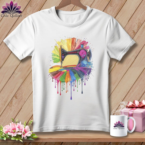 MyDesigns Physical Item S / White Splahsed Stitches ~ Relaxed Fit Tee