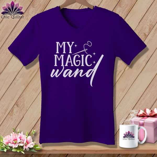 MyDesigns Physical Item Team Purple / S My Magic Wand ~SuperSoft V-Neck Tee