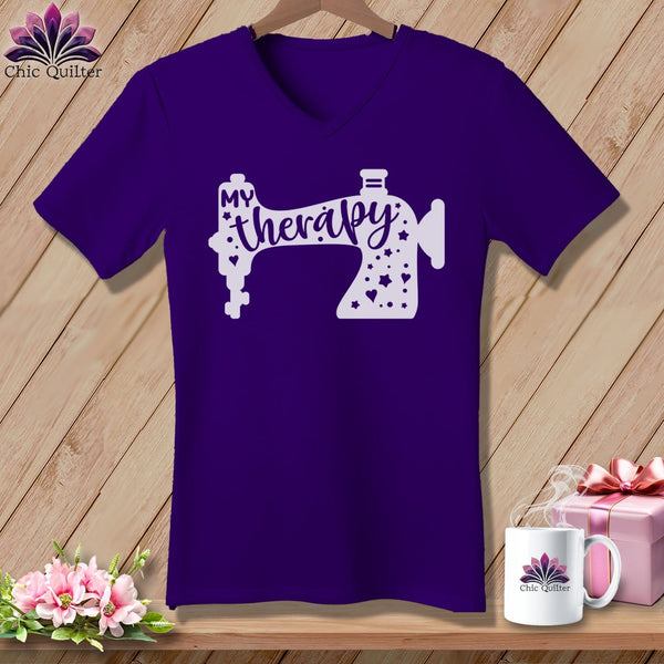 MyDesigns Physical Item Team Purple / S My Therapy ~SuperSoft V-Neck Tee
