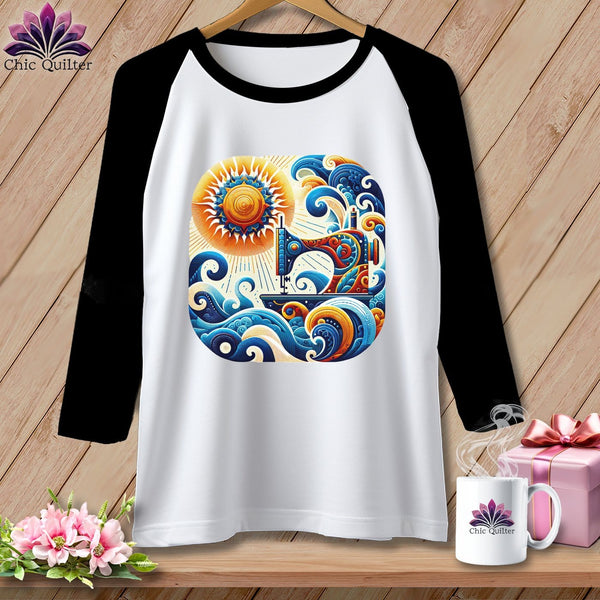 MyDesigns Physical Item White/Black / S Sunset Dream Threads ~ Raglan 3/4 Sleeve Tee
