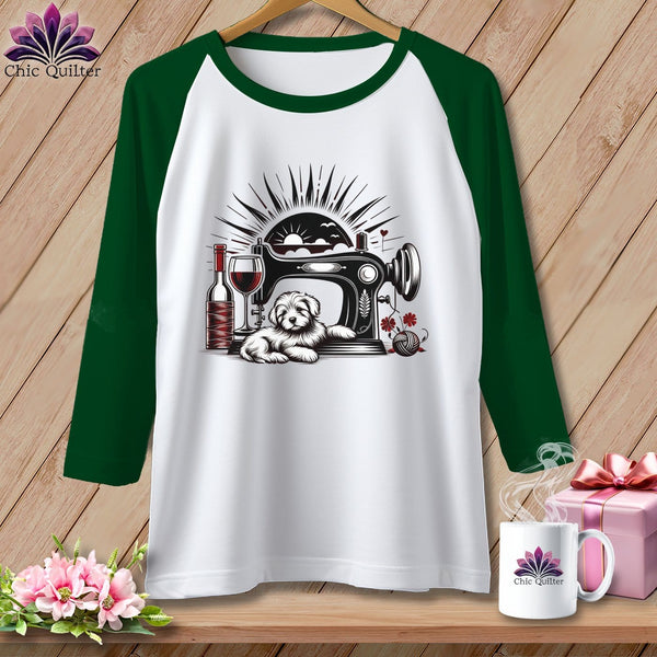 MyDesigns Physical Item White/Kelly / S My Favorite Things ~ Raglan 3/4 Sleeve Tee