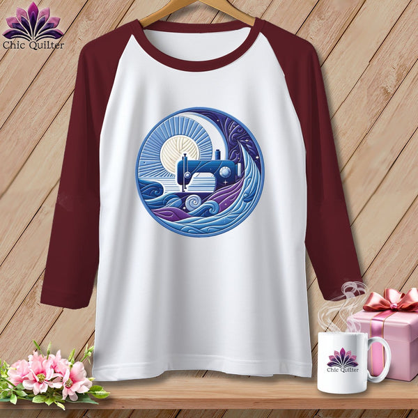 MyDesigns Physical Item White/Maroon / XS Lakeshore Breezes ~ Raglan 3/4 Sleeve Tee