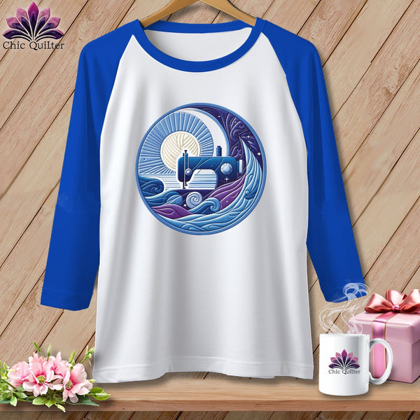 MyDesigns Physical Item White/Royal / S Lakeshore Breezes ~ Raglan 3/4 Sleeve Tee