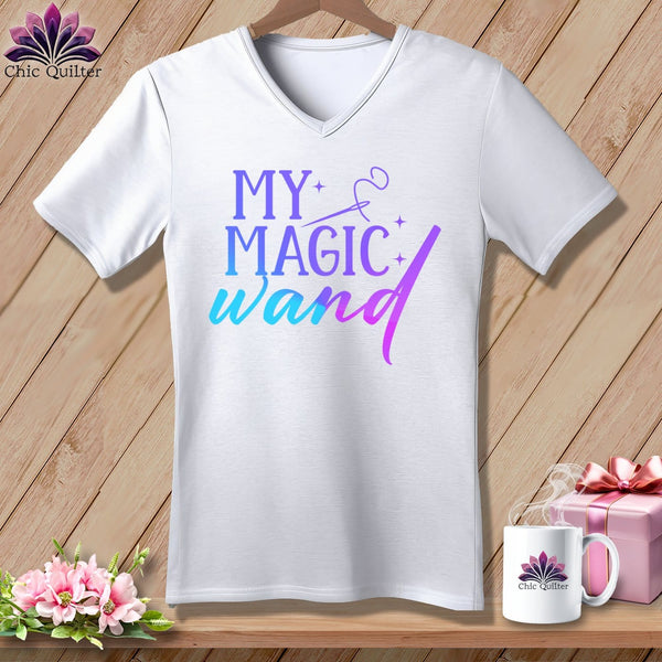 MyDesigns Physical Item White / S My Magic Wand ~SuperSoft V-Neck Tee
