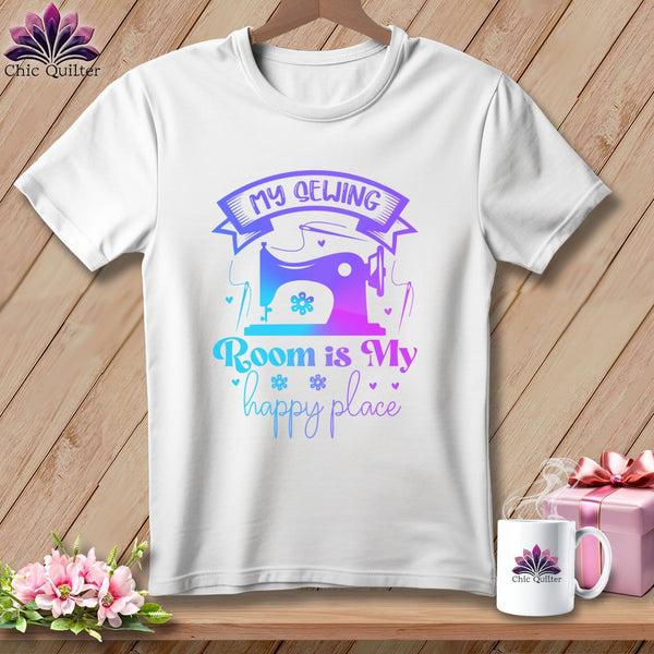MyDesigns Physical Item White / S My Sewing Room Is My Happy Place ~Premium Tee