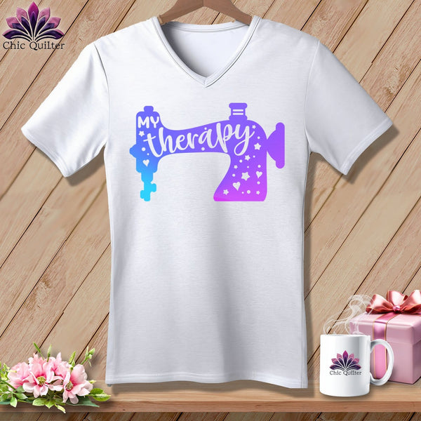 MyDesigns Physical Item White / S My Therapy ~SuperSoft V-Neck Tee