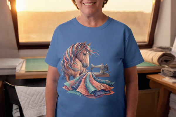 lifestyle scene ~ Mane And Thread ~ Comfort Color Premium Tee ~ Chic Quilter