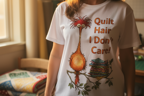 lifestyle scene ~ Noodle Beakman ~ Oversized Tee ~ Chic Quilter
