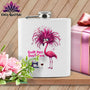 MyDesigns Flask 6oz / White Featherina Stitché ~ Quilter's Flask