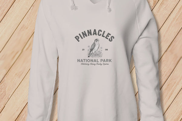 Apliiq hoodies Bone / xs Pinnacles National Park ~ Falcon, Stitchin In Beauty ~ Hooded Sweatshirt