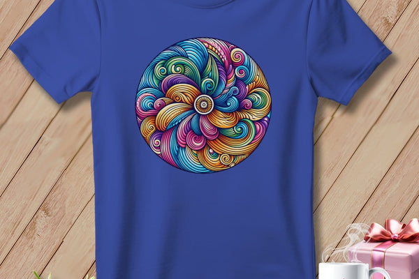 MyDesigns Physical Item Heather True Royal / S Swirl Delight ~ Relaxed Fit Tee