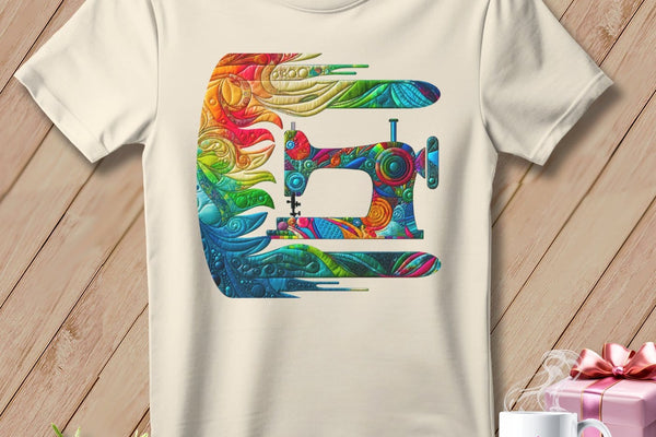 MyDesigns Physical Item Natural / S Gale Force Quilting ~ SuperSoft Relaxed Fit Tee