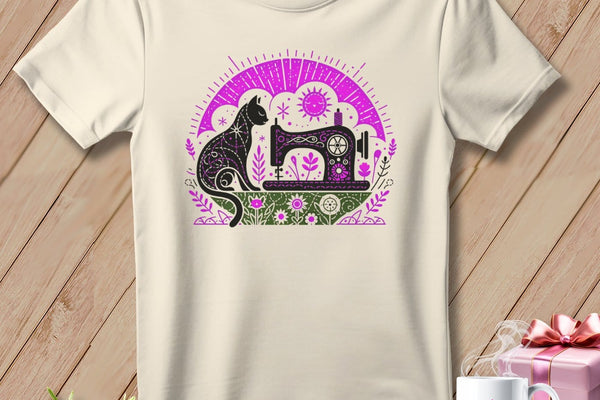 MyDesigns Physical Item Natural / S Kitty Cat Quilts ~ SuperSoft Relaxed Fit Tee