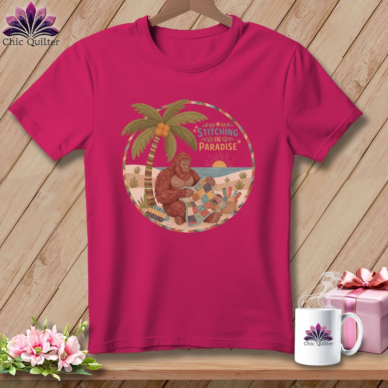 MyDesigns Physical Item S / Berry Big Foot Still Stitching in Paradise ~ Relaxed Fit Tee