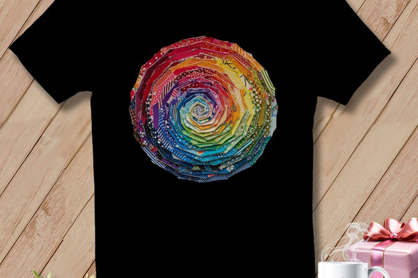 MyDesigns Physical Item S / Black Rainbow Scraps ~ Relaxed Fit Tee