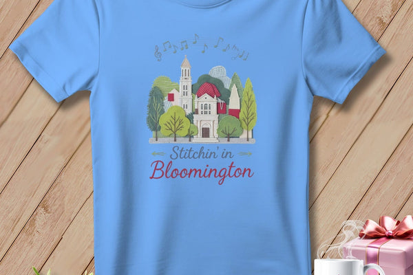 MyDesigns Physical Item S / Carolina Blue Stitchin' in Bloomington ~ Relaxed Fit Tee