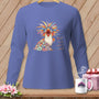 MyDesigns Physical Item S / Flo Blue Quilt Hair Don’t Care ~ Chaos Finch ~ Long Sleeve Tee