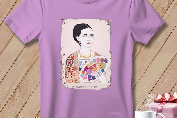 MyDesigns Physical Item S / Orchid Georgia O-Sew - Resting Stitch Face ~ Premium Tee