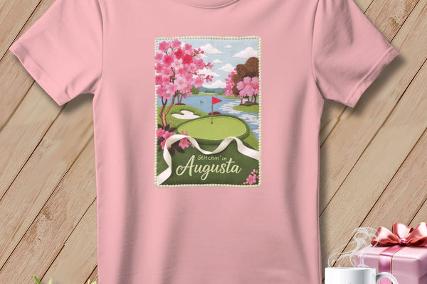 MyDesigns Physical Item S / Pink Stitchin' in Augusta ~ Relaxed Fit Tee