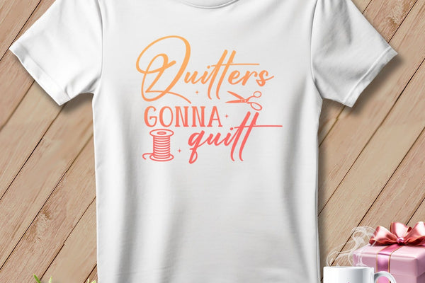 MyDesigns Physical Item S / White Quilters Gonna Quilt ~ Relaxed Fit Tee