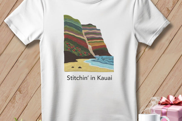 MyDesigns Physical Item S / White Stitchin' in Kauai ~ Relaxed Fit Tee