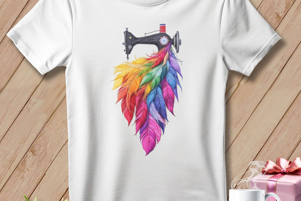 MyDesigns Physical Item S / White Threaded Wings ~ Relaxed Fit Tee