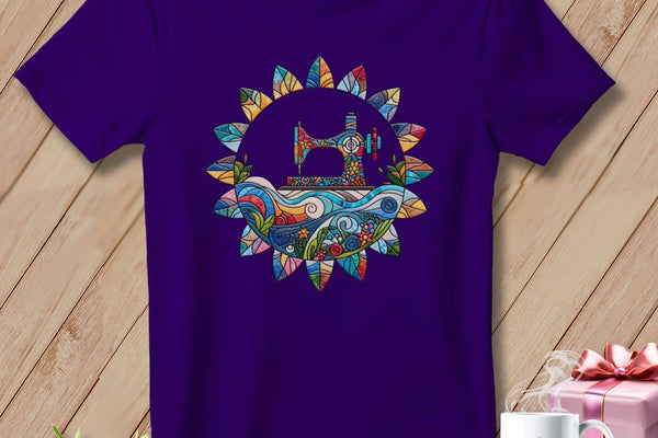 MyDesigns Physical Item Team Purple / S Quilt-a-Daisy ~ Relaxed Fit Tee